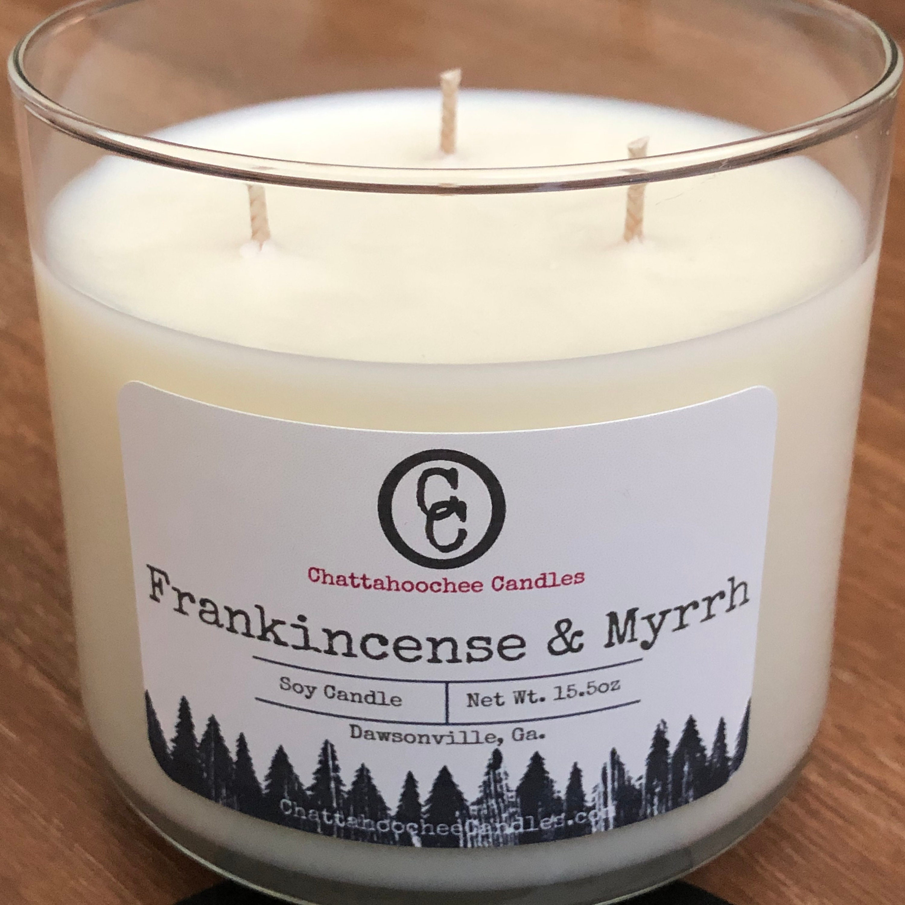 Frankincense & Myrrh 3 Wick Scented Soy Candle
