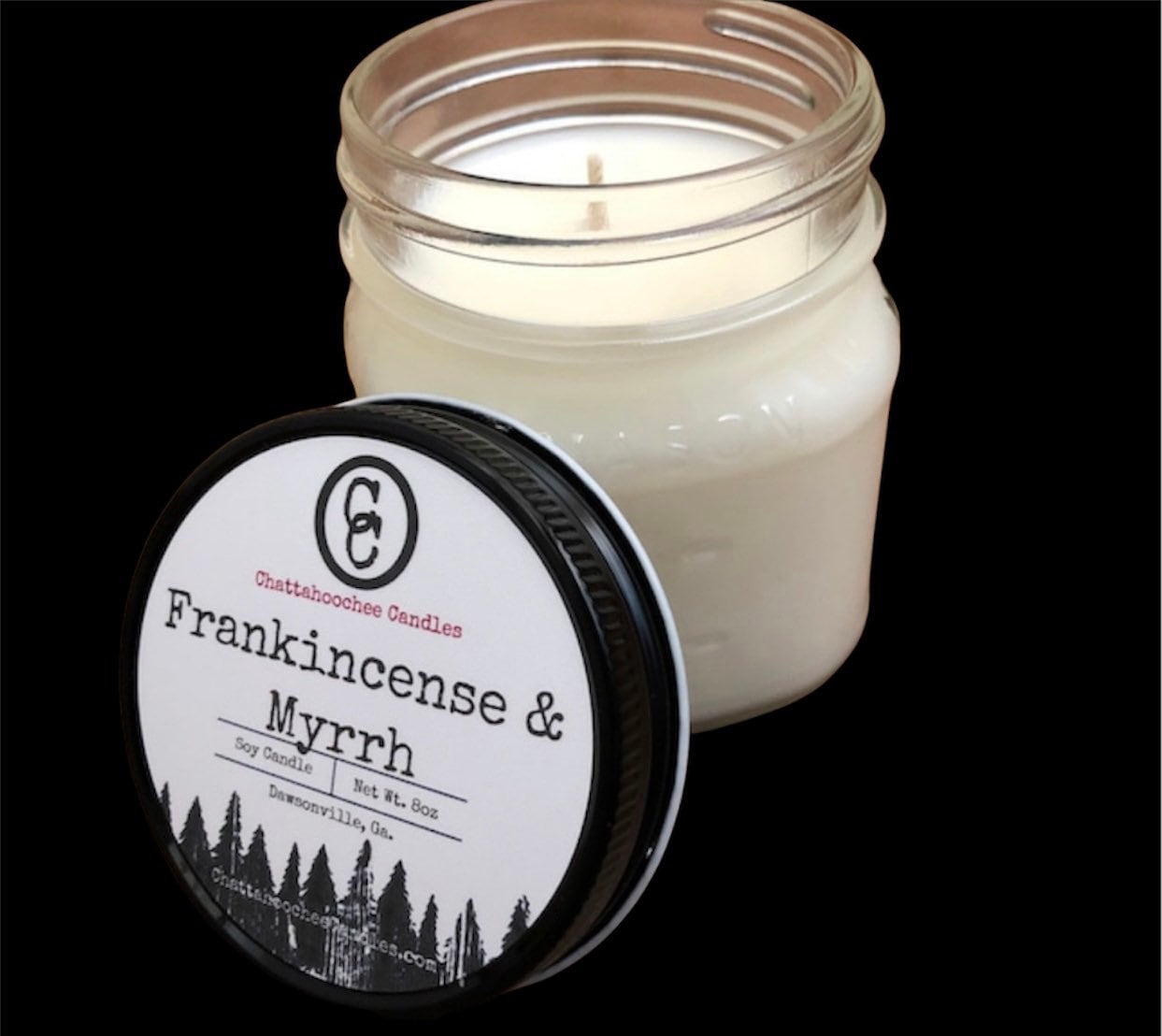 Frankincense and Myrrh- 8oz Mason Jar Soy Candle