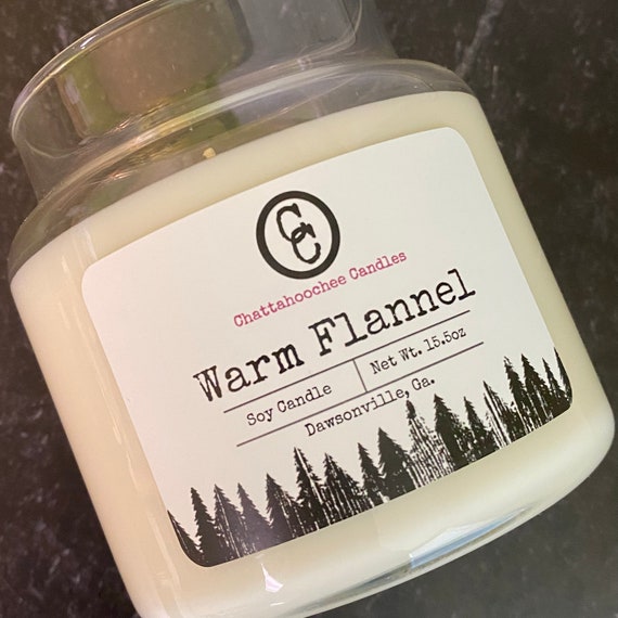 Warm Flannel- 3 Wick Scented Soy Candle, 15.5oz