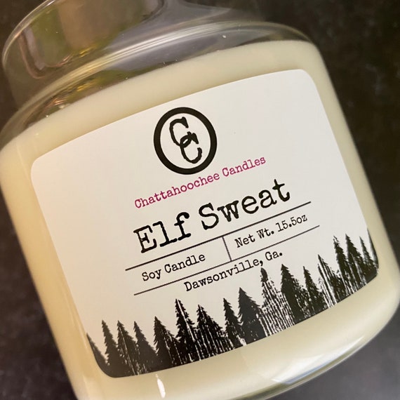 Elf Sweat- 3 Wick Scented Soy Candle, 15.5oz