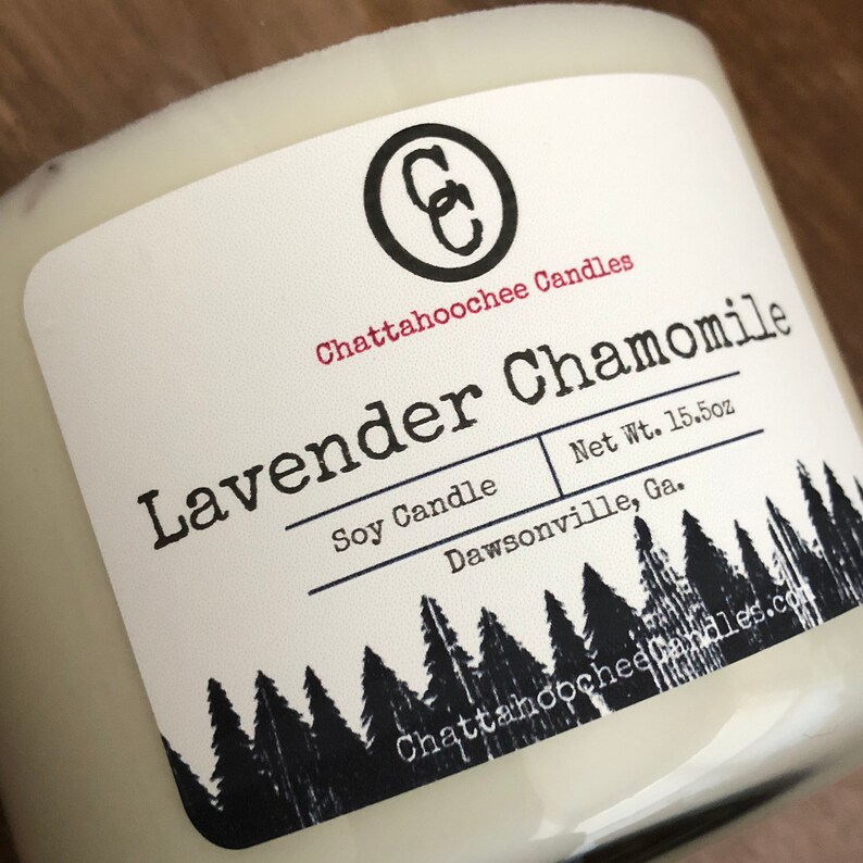 Lavender Chamomile 3 Wick Scented Soy Candle