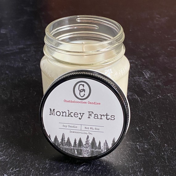 Monkey Farts- 8oz Mason Jar Soy Candle