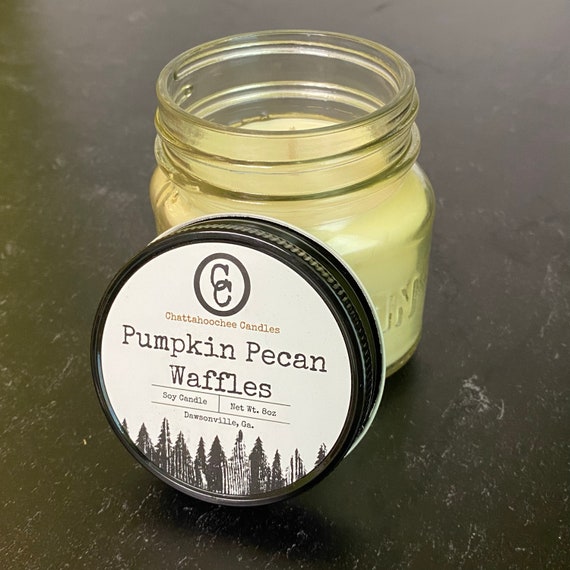Pumpkin Pecan Waffles- Mason Jar Soy Candle, 8oz