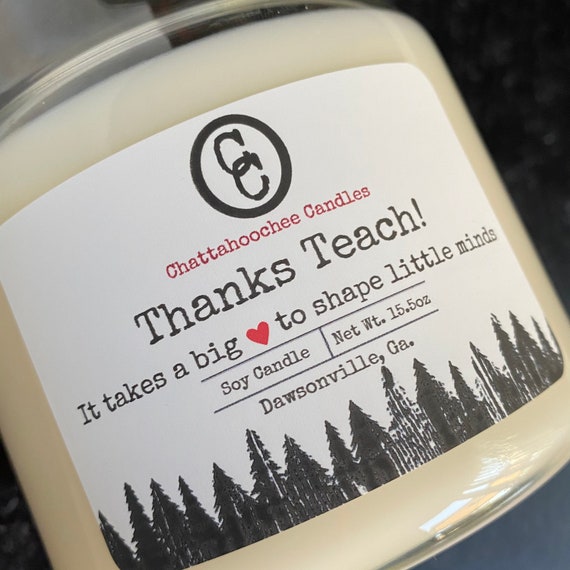 Teacher Gifts | Teacher Appreciation Week | 3 Wick Scented Soy Candle | 15.5oz