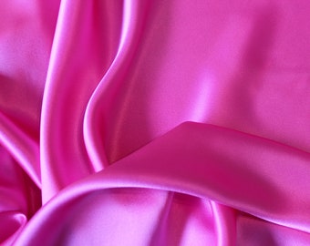 Azalea Pink Charmeuse Silk Fabric