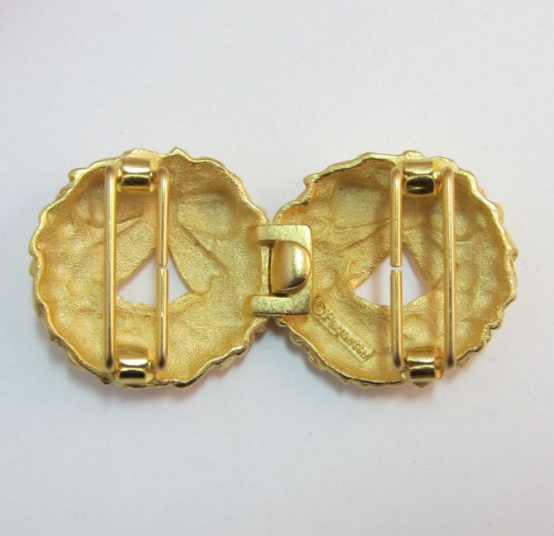 Vintage Paquette Christmas Wreath Belt Buckle First Class Shipping Free U.S