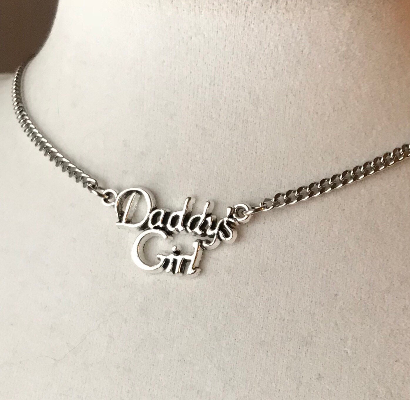 Daddy's Girl silver plated necklace stainless steel Etsy
