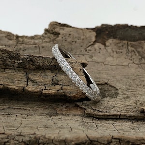 14k White Gold Diamond Band Diamond Ring Half Eternity 0.25 Carats Diamond Matching Band Wedding Band (Bridal Wedding Set Available)