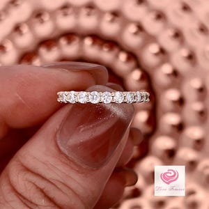 0.86 Carats Lab Grown Diamond 14k Yellow Gold Wedding Band, Diamond Band, Round Cut Diamond Wedding Ring, Anniversary Gift, Gift For Her