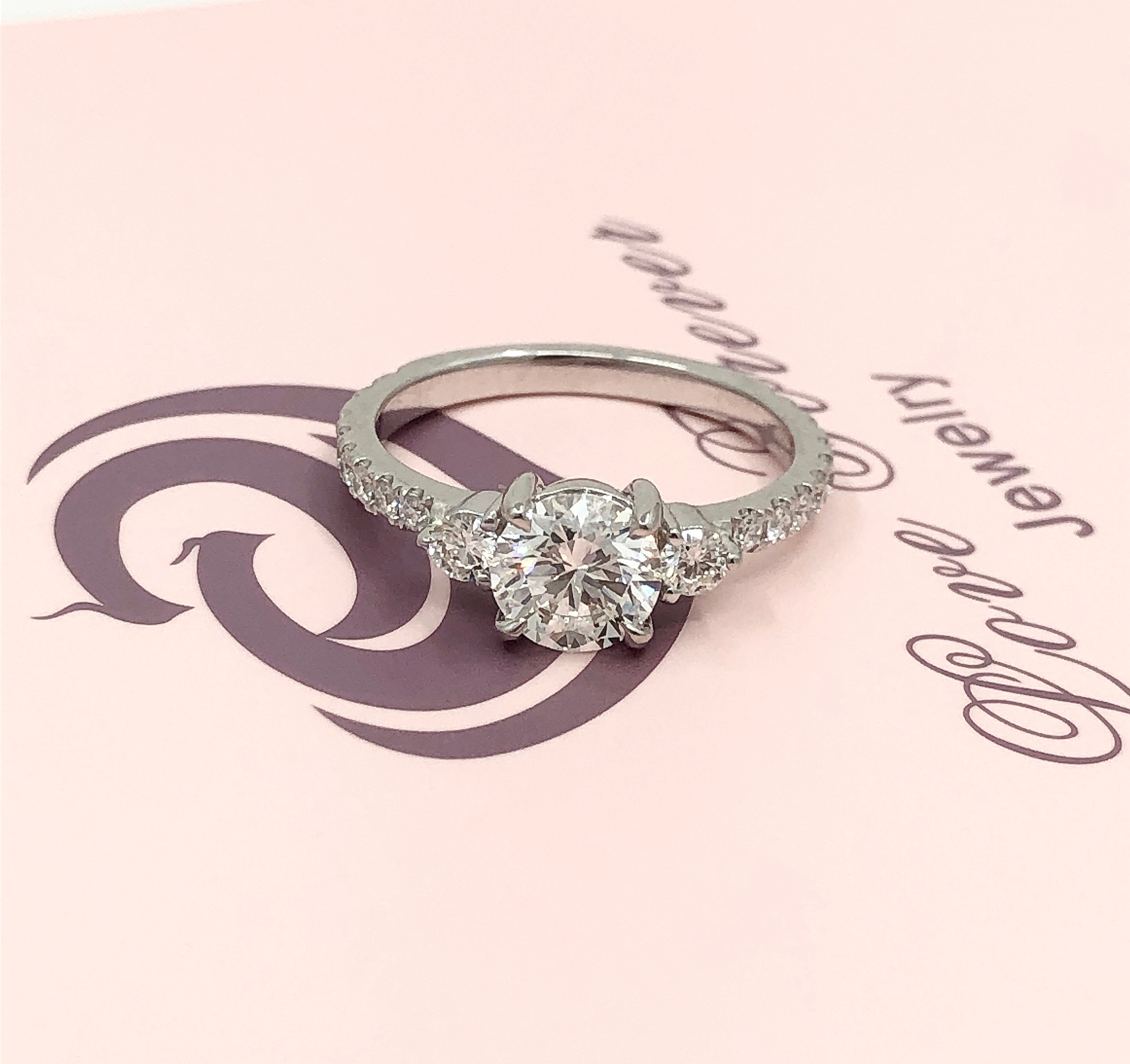 Buy 1.45 CT Round Lab Grown Diamond Engagement Ring, IGI Certified