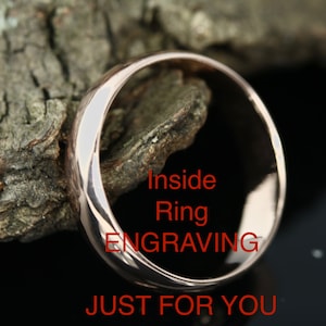 Engraved Your Ring, Custom Personalized Inside Ring Engraving - Add Inside Ring Engraving to a Ring Order