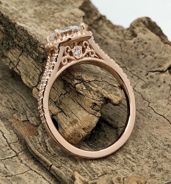 Custom Jewelry Israel Diamond Rings 14k Rose Gold Diamond Ring