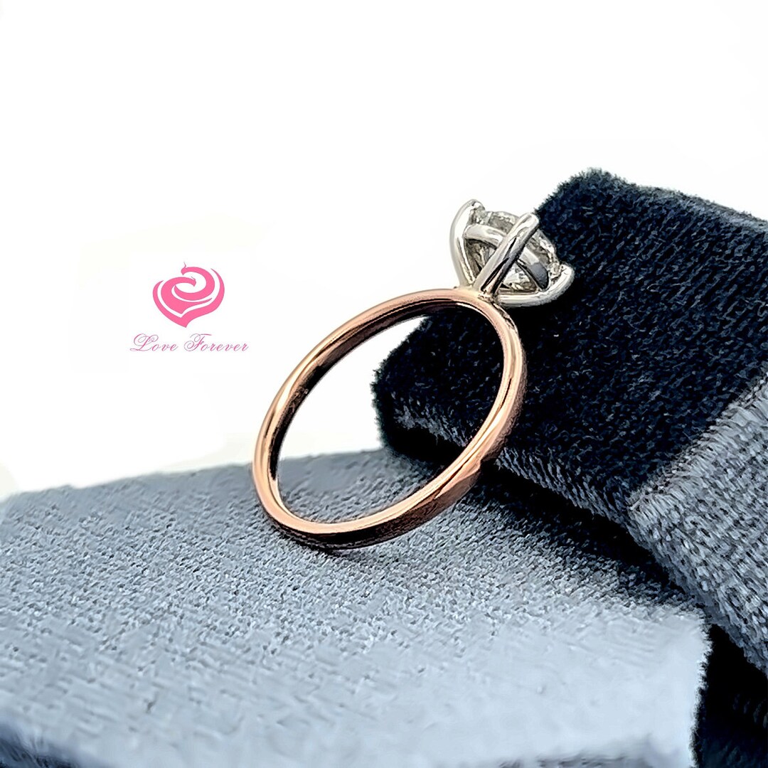 Two Tone 14k Gold 1 Carat IGI Certified Lab Grown Diamond, Round Lab ...