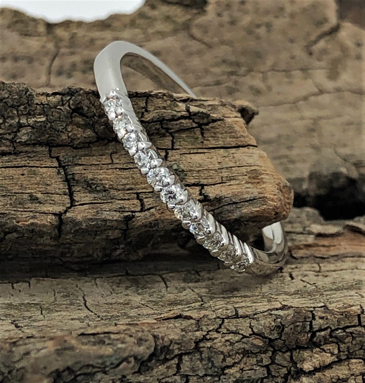 Black Diamond & 14k White Gold Shangri-La Ring
