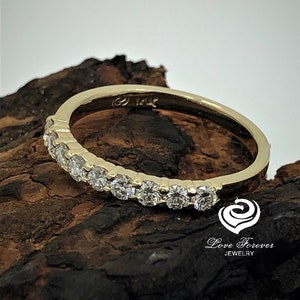 14k Gold Diamond Ring Diamond Band 0.32 Carats Diamond Stackable Band Wedding Ring Anniversary Ring