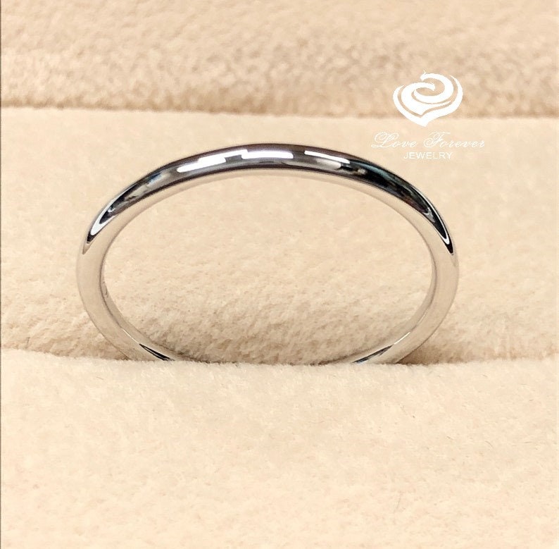 14k Solid Gold Plain Matching Band Promise Ring Wedding Band Etsy