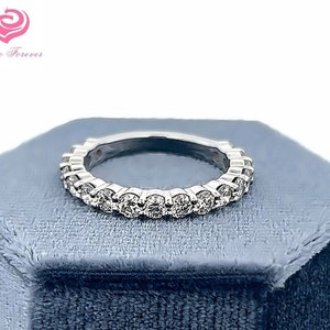1.40 Carats Round Cut Diamond 3/4 Eternity Band, Diamond Anniversary Wedding Band, Diamond Engagement Ring, Lab Grown Diamond Band 14k Gold