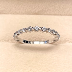 14k Gold Diamond Band Diamond Ring Wedding Band 0.40 Carats Half Eternity Diamond Tracy Band Bridal Ring Promise Ring Anniversary Ring