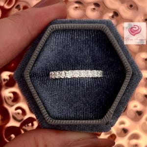 0.70 Carats Lab Grown Diamond Wedding Band, 14k White Gold Diamond Half Eternity Wedding Band, Diamond Matching Wedding Band, Anniversary