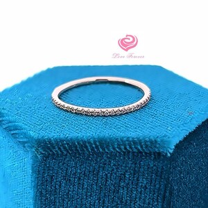 Diamond Band Half Eternity Diamond Wedding Band 14k Gold Diamond Matching Band Trouwring Sierlijke band