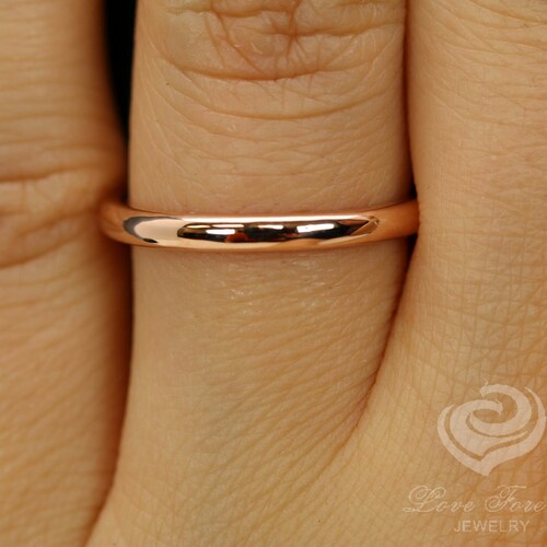 14k Solid Gold Plain Matching Band Promise Ring Wedding Band Etsy