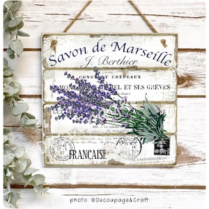 Enseigne murale vintage de style français Lavande/Vintage français/Décoration d'intérieur