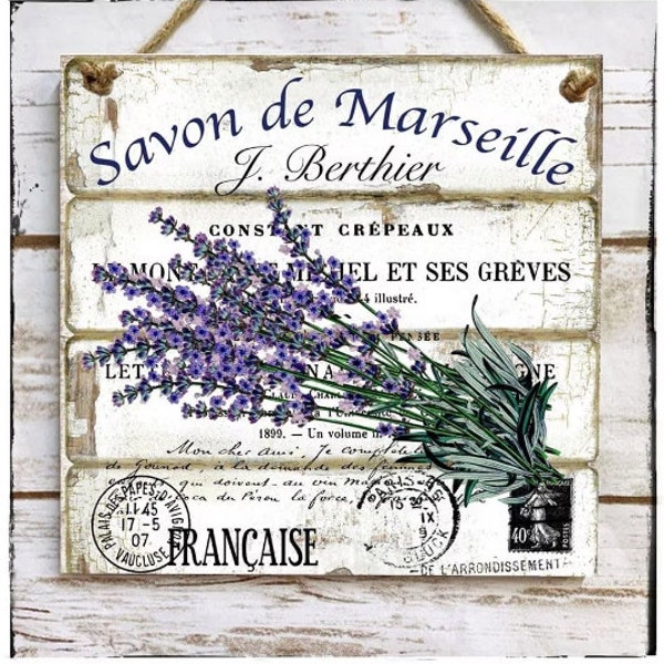 Wall hanging sign Vintage French style Lavender/French vintage/Home decor