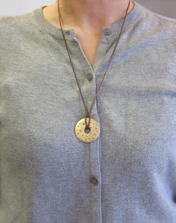 Teddy bear pendant designed by Stephane de Blaye charm. reclaimed bronze pendentive