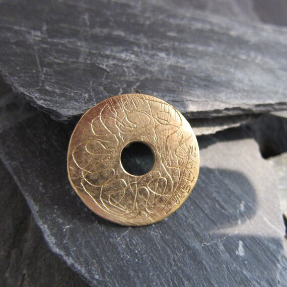 Teddy bear pendant designed by Stephane de Blaye charm. reclaimed bronze pendentive