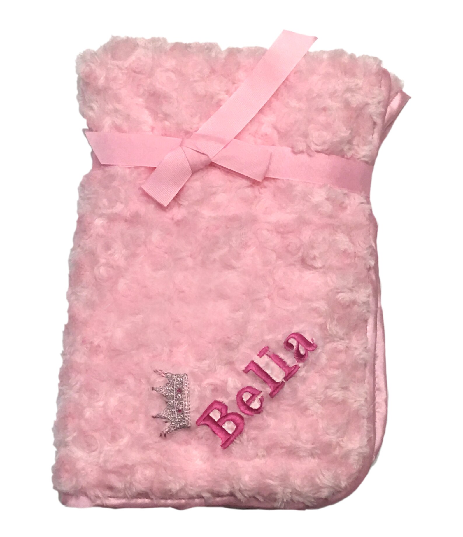 Personalised Fluffy Rosebud Baby Blanket Fluffy Rosebud Etsy