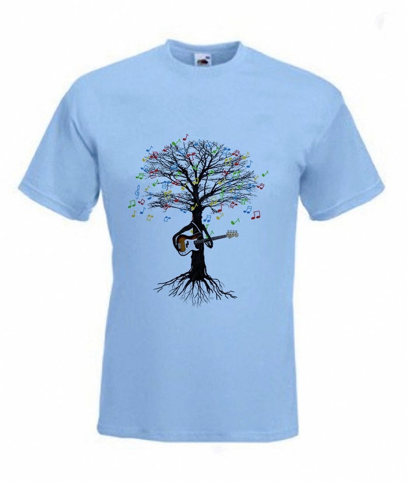 Bass Guitar T-shirt Musical Tree Bass Guitarist in all sizes image 3