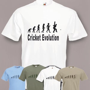 Evolution To Cricket t-shirt Funny Cricket Player T-shirt sizes Sm To 2XXL