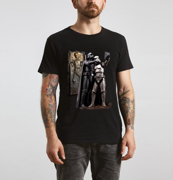 Stormtrooper Darth Vader Selfie Han Solo Frozen in Carbonite Cotton T shirt Etsy