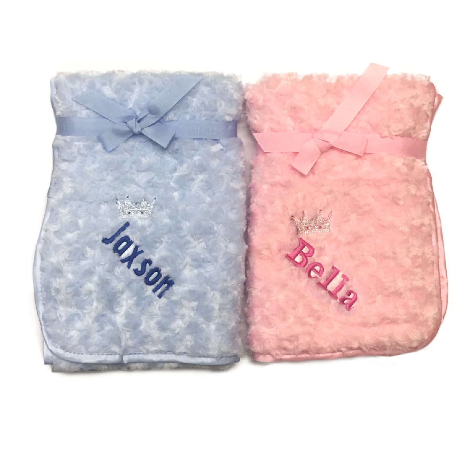 Personalised Fluffy Rosebud Baby Blanket Fluffy Rosebud Etsy