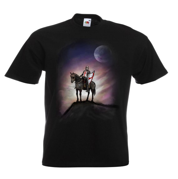 Airbrushed Knight Templar T-shirt Crusades Temple of Solomon in all sizes