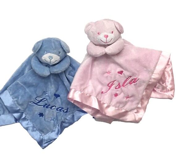 personalised teddy comforter