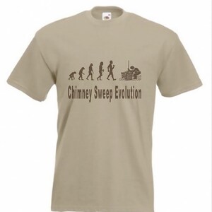 Evolution zum Schornsteinfeger T-shirt lustige T-shirt Größen Sm, 2XXL
