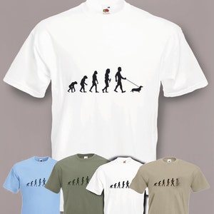 Evolution To Dachshund t-shirt Funny Sausage Dog T-shirt sizes Sm To 2XXL