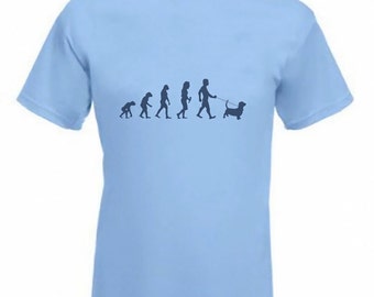 Camiseta Evolution to Basset Hound Camiseta engraçada para cães tamanhos S A 2XXL