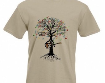 Bass Guitar T-shirt Musical Tree Bass Guitarist in all sizes