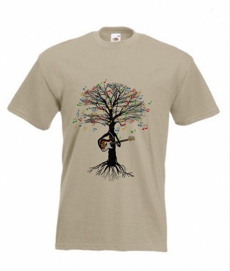 Bass Guitar T-shirt Musical Tree Bass Guitarist in all sizes image 1