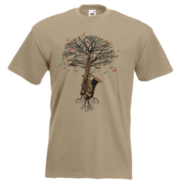 Saxophone T-shirt Musical Saxophonist Tree in all sizes