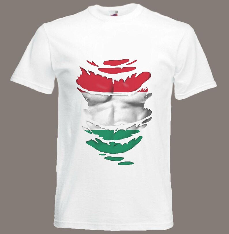 Hungary Flag T Shirt See Muscles Through Ripped T Shirt Etsy 