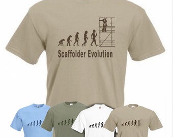 Evolution To Scaffolding t-shirt Funny Scaffolder T-shirt sizes Sm To XXL