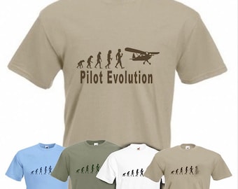 Evolution To Pilot t-shirt Funny Light Aircraft T-shirt in sizes Sm to 2XXL