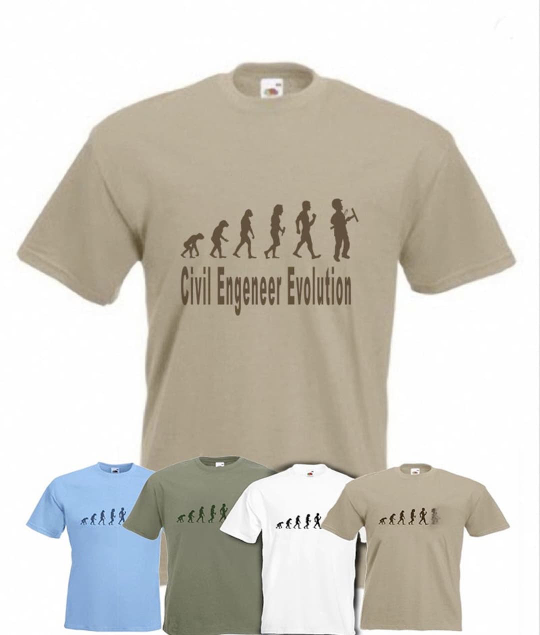 Buy Evolution to Civil Engineer T-shirt Funny T-shirt Sizes S to 2XXL  Online in India