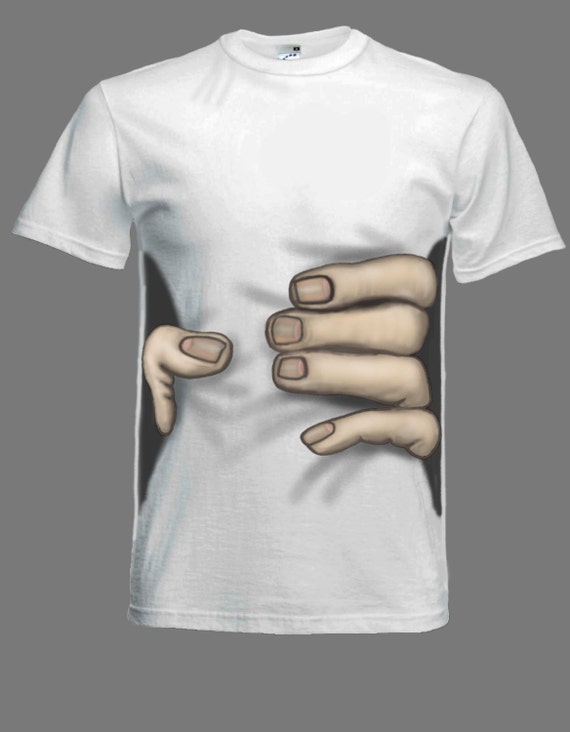 Hand Grab Funny T-Shirt Print in all sizes