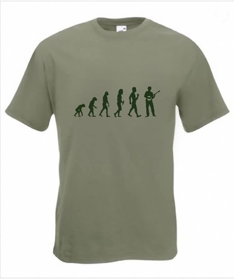 Evolution To Banjo t-shirt Funny Banjo Player T-shirt sizes Sm TO 2XXL image 2