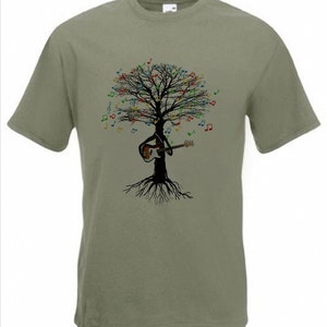 Bass Guitar T-shirt Musical Tree Bass Guitarist in all sizes image 2