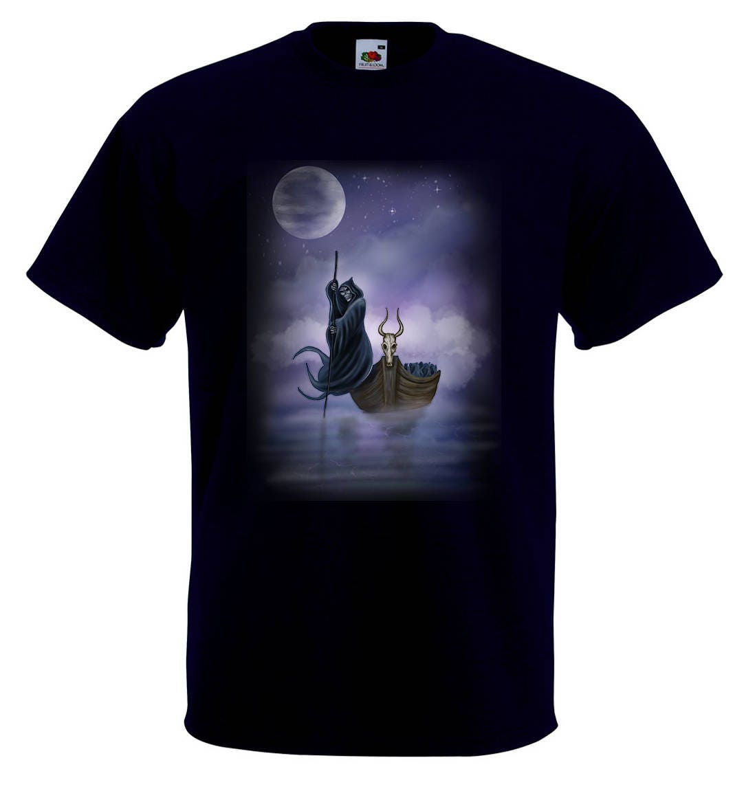 Grim Reaper Charon the Ferryman of the River Styx T-shirt in - Etsy